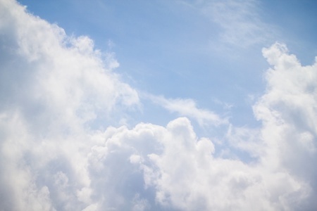 cloud and sky view from a airplaneの写真素材