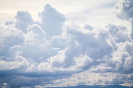 cloud and sky view from a airplaneの写真素材