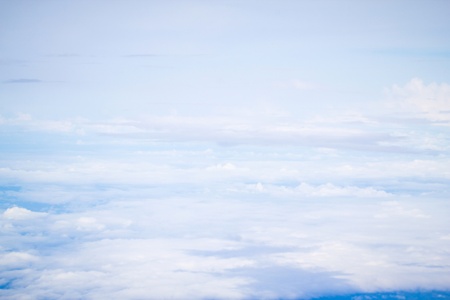 cloud and sky view from a airplaneの写真素材