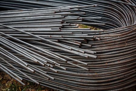 close up of a steel rodの写真素材