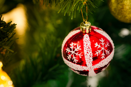 an accessory for decoration on  christmas treeの写真素材