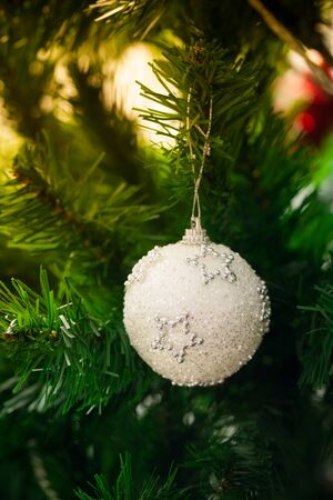an accessory for decoration on  christmas treeの写真素材