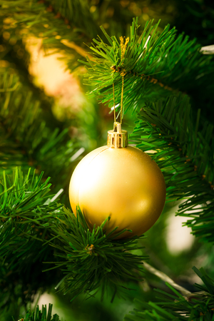 an accessory for decoration on  christmas treeの写真素材
