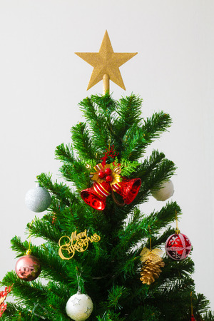 an accessory for decoration on  christmas treeの写真素材