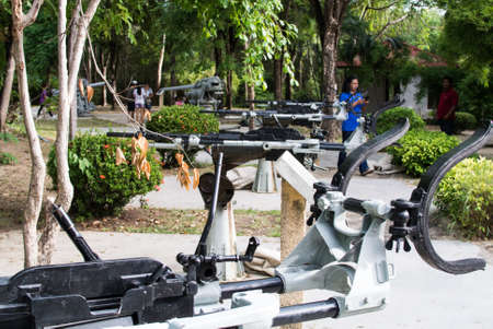 Real arms display outdoor for visitors.