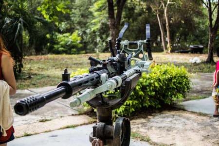 Real arms display outdoor for visitors.