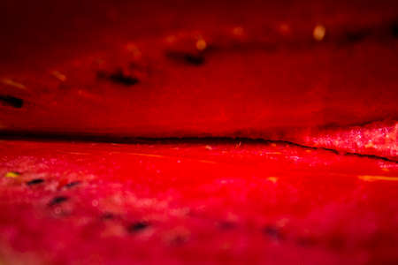 juicy red watermelon in the middle viewの写真素材