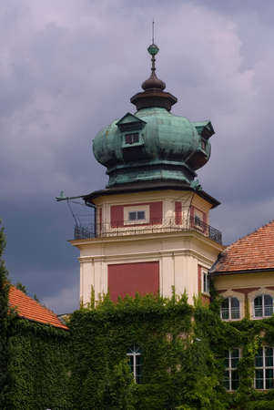 View on the tower of the 17th century Lancut Castle in Lancut Poland which now houses a museumのeditorial素材