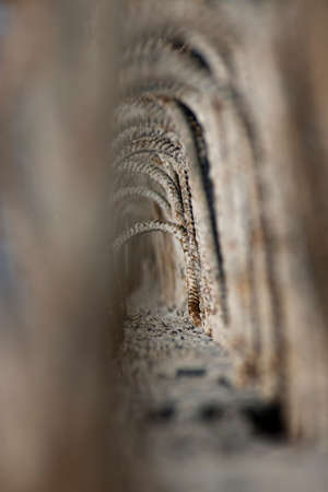 Abstract macro of metal rods with shallow depth of fieldの写真素材
