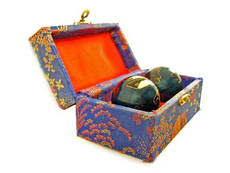 Magic balls isolated on whiteの写真素材