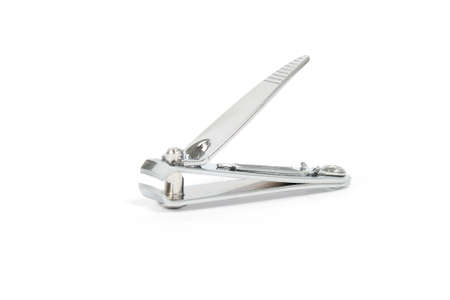 Nail clippers on a white backgroundの写真素材