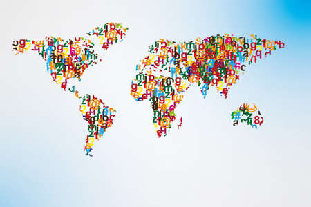 alphabet world mapのイラスト素材