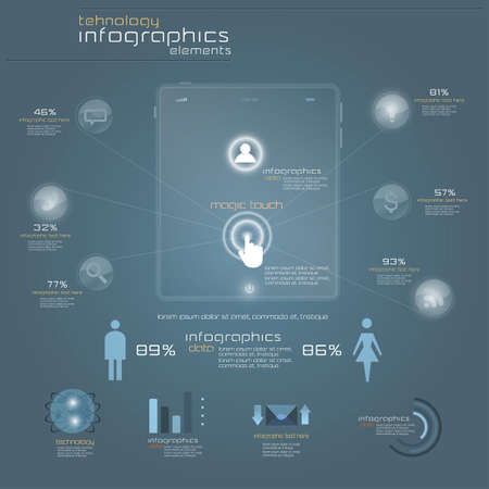 Modern Design infographics template. Vectorのイラスト素材