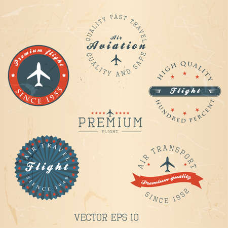 Vintage retro flight badge. Vectorのイラスト素材