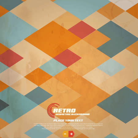 Retro Geometric Background. のイラスト素材