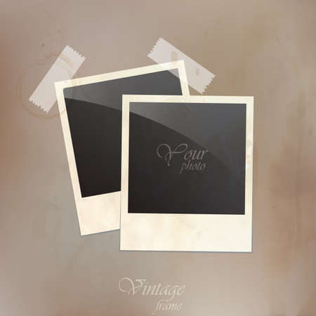 Vintage photo frames. Vectorのイラスト素材