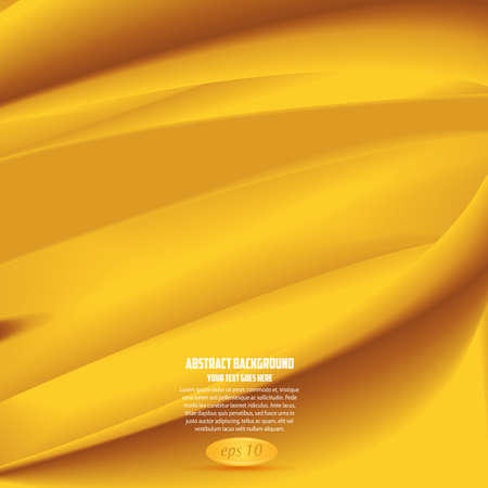 Golden satin, silk, waves. Vectorのイラスト素材