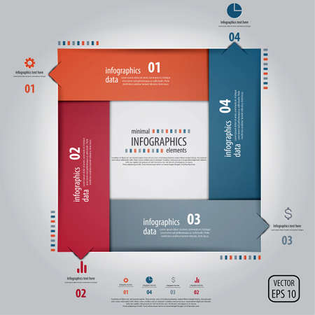Minimal infographics design. のイラスト素材