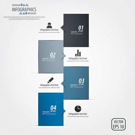 Minimal infographics design. Vectorのイラスト素材