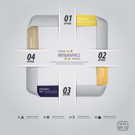 Minimal infographics design. Vectorのイラスト素材