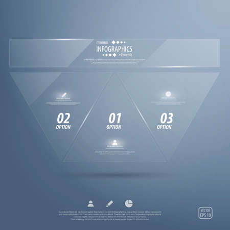 Infographics glass panels. Vectorのイラスト素材