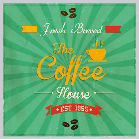 Retro-Vintage premium Coffee Background. のイラスト素材