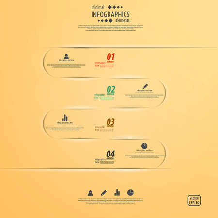 Minimal infographics design. Vectorのイラスト素材