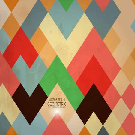 Retro Geometric Background. のイラスト素材