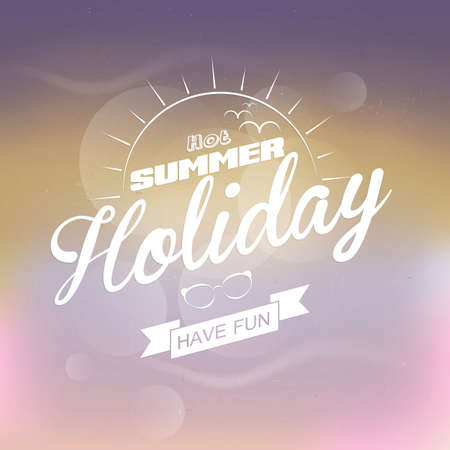 Vintage seaside poster. Vectorのイラスト素材