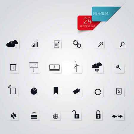Set of web icons for businessのイラスト素材