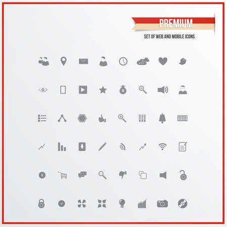 Set of web and mobile icons for business. のイラスト素材