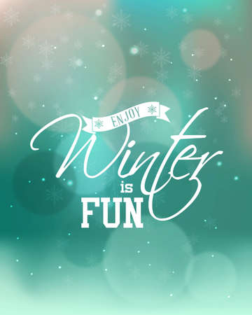 Winter bokeh background with snowflakes.のイラスト素材