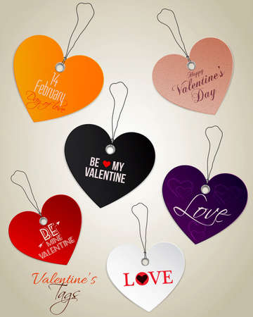 Valentine's Day tags. Vectorのイラスト素材