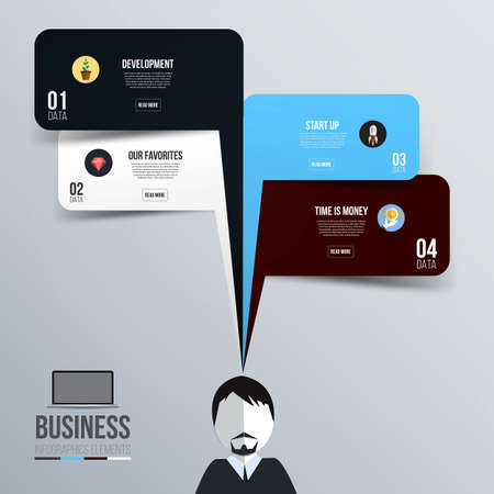 Modern Design Minimal infographic template - can be used for infographics , numbered banners , horizontal cutout lines , graphic or website. Vectorのイラスト素材