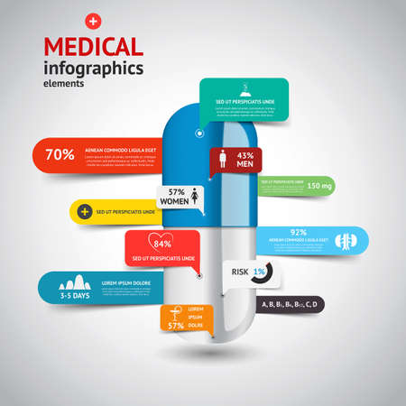 Medical Infographics elements.Design concept. Vectorのイラスト素材