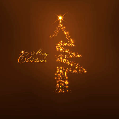 Christmas tree from light backgroundのイラスト素材