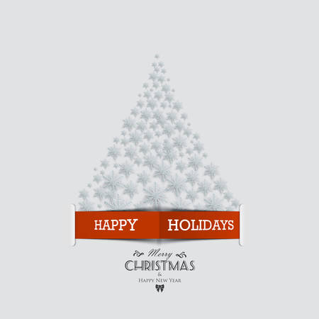 Christmas and New Year Greeting card. Vectorのイラスト素材