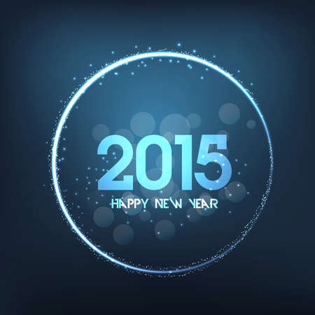 Happy New Year poster with stylish text 2015 on shiny background. Vectorのイラスト素材
