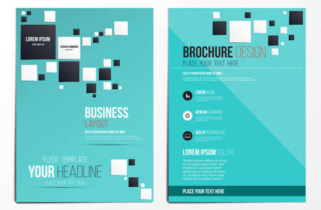 Brochure Design Template. Geometric shapes, Abstract Modern Backgrounds, Infographic Concept. Vectorのイラスト素材