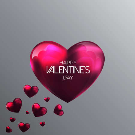 Abstract background with a pink valentine hearts. Vectorのイラスト素材