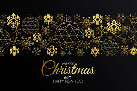 Christmas colorful greeting card made in polygonal origami style. Party poster, greeting card, banner or invitation. Ornaments formed by triangles.のイラスト素材