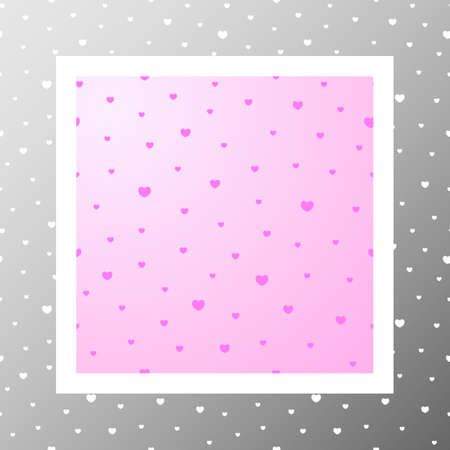 Cute seamless pattern with static hearts. Love, romantic and Valentine's Day background. Wrapping paper also. Easy and convenient to edit.のイラスト素材