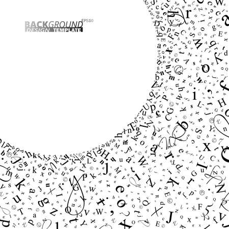 Abstract background of alphabet symbols. World book and copyright day. International Day of writer. International Day of the Book. World Book Day. Studying and learning concept. Illustration.のイラスト素材