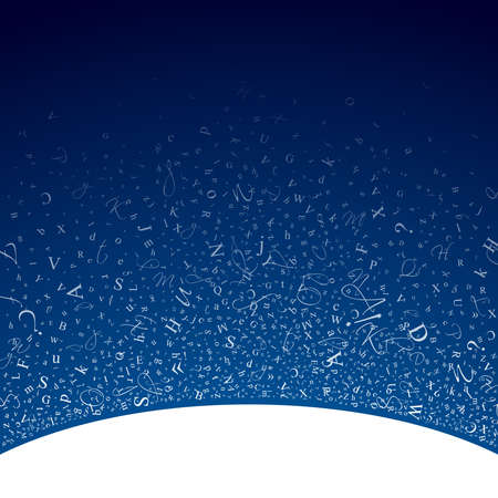 Abstract background of alphabet symbols. World book and copyright day. International Day of writer. International Day of the Book. World Book Day. Studying and learning concept. Illustration.のイラスト素材