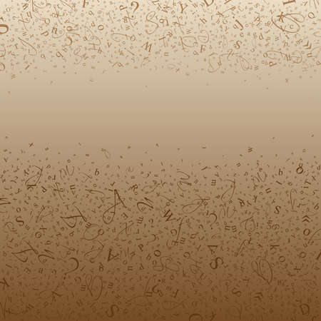 Abstract background of alphabet symbols. World book and copyright day. International Day of writer. International Day of the Book. World Book Day. Studying and learning concept. Illustration.のイラスト素材