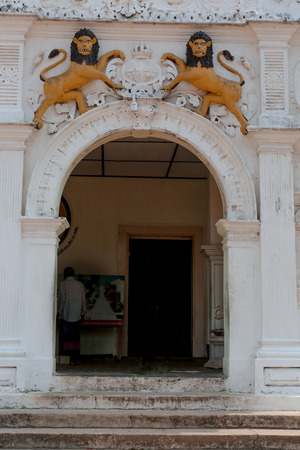 Wewrukannala Buddhist old Temple in Srilanka. There are many buildings with decorative carvings belong to different era.の写真素材