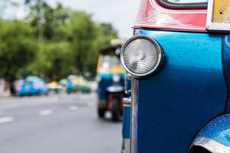 Close up headlight of tuk tukの写真素材