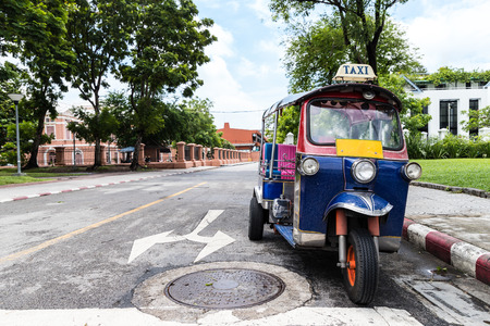 Tuk Tuk parking on street waiting the tourist