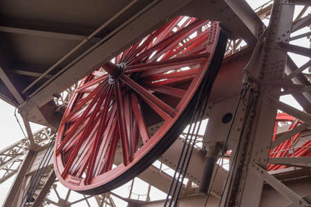 A detail of the Eiffel tower