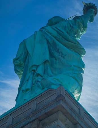 Close up of the statue of Libertyの写真素材